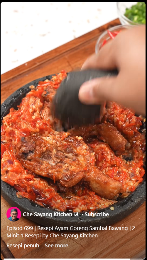 Resepi Ayam Goreng Sambal Bawang | 2 Minit 1 Resepi by Che Sayang Kitchen